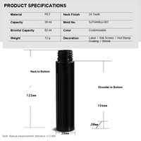 Atomiseur de poche ovale portable de 7 ml en PET, flacon vide pour échantillon de parfum avec pompe, approuvé par la TSA, avec col de 18 mm