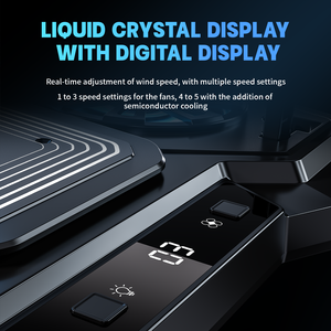 Enfriador para Portátil JUNGLELEOPARD D13, Base de Enfriamiento RGB Silenciosa con Ventilador, Soporte Ajustable para Portátiles de 13-21 Pulgadas - Product Image 5