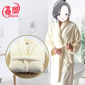 Albornoz de Felpa Coral Xinshang para Adultos, Unisex, Invierno, Suave, Grueso, Talla Única - Product Image 5