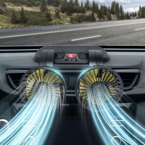 Ventilateurs de refroidissement d'air pour camion à double tête, réglables à 360 degrés, USB DC24V 12V, grandes lames de 4 pouces en plastique, faible niveau sonore 30-34dB - Product Image 4