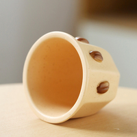 Tasse à café en céramique créative de 180 ml, design de grains de café, pour le bureau, le café, spéciale pour le café, le thé, cadeau