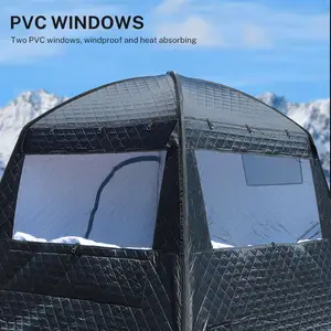HOMFUL tenda da pesca sul ghiaccio portatile per 3 persone tenda da campeggio per ghiaccio isolata tenda da pesca termica per riparo per la pesca sul ghiaccio