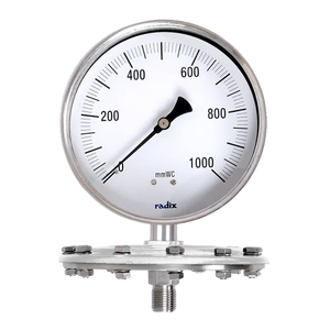 Manomètre à diaphragme en acier inoxydable Baumer, haute précision, basse pression, MmWC 0-10 BAR, connexion NPT 1/4 pouce pour applications industrielles - Product Image 4