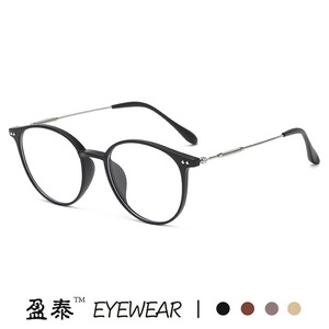 Gafas japonesas retro redondas con filtro de luz azul, unisex, montura completa, lentes de PC, lentes planas para hombres y mujeres - Product Image 4
