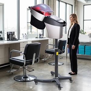 Vaporizzatore Professionale per Capelli con Ozono e Nano-Nebbia, Cappa Regolabile e Luce Infrarossa Rossa per Trattamenti Spa in Salone - Product Image 1