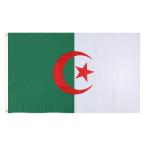 <span class=keywords><strong>Bandiera</strong></span> dell'Algeria 100% Poliestere Pronta per la Spedizione, per Giornata Nazionale, Partite di Calcio, Eventi Patriottici, Decorazioni Esterne - Product Image 1