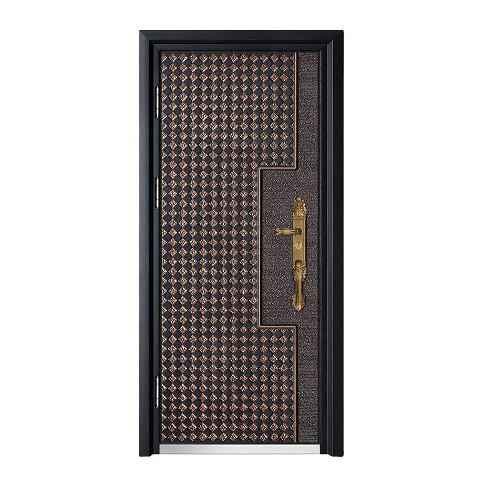 Emlak giriş görkemli aralığı ana dış dekoratif alüminyum kapı, fransız tarzı güvenli giriş sistemi