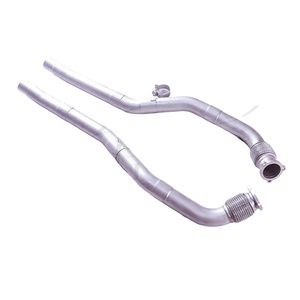 Compatible avec Porsche Macan <span class=keywords><strong>S</strong></span> Turbo 3.0T 3.6T <span class=keywords><strong>B5</strong></span> Catback 304SUS 2013-2017, système d'échappement haute performance à sortie droite avant. - Product Image 4