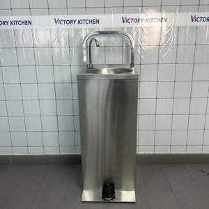 VICTORY KITCHEN vente en gros SS extérieur pédale évier de lavage des mains en acier inoxydable hôpital évier chirurgical pour la cuisine - Product Image 1