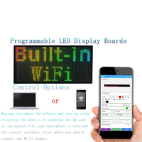 Muenled 26x14 İnç WiFi Programlanabilir Tam Renkli LED Kayan Yazılı Tabela Dijital Mesaj Panosu 4000-5000 Nit Parlaklık 2 Yıl Garantili