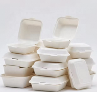 Contenant de restauration moderne pour l'extérieur, 540 ml, en amidon de maïs bio, avec couvercle en PP, biodégradable, jetable, anti-déversement, robuste, pour la cuisine