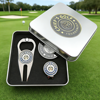 Ensemble de golf de haute qualité avec logo personnalisé, ouvre-bouteille multifonctionnel, outil de réparation de divots de golf avec marqueur de balle en métal personnalisé