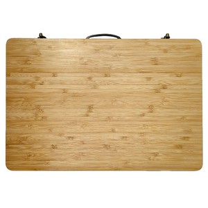 Ensemble d'assiettes en bambou pliables pour le voyage et le camping, avec couverts et plateaux à condiments, pour une utilisation en extérieur - Product Image 5