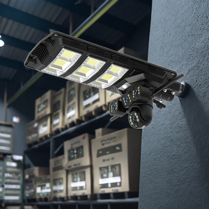 V380 Pro ai năng lượng mặt trời ánh sáng máy ảnh chiếu sáng 2 trong 1 LED tích hợp năng lượng mặt trời lũ đèn đường đèn với HD 4MP CCTV Camera Ngoài trời 4 gam - Product Image 1