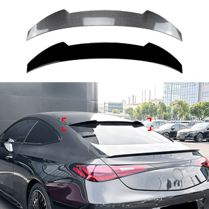 Mercedes-Benz CLE Coupe Rear Spoiler Piano <b>Black</b> Carbon Fiber Texture ABS Ducktail <b>Trunk</b> Wing 2024+ - Product Image 5