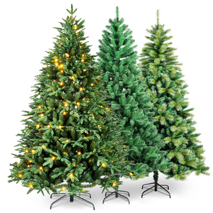 Alberi di Natale Bianchi in PET di Alta Qualità, <span class=keywords><strong>Tipo</strong></span> <span class=keywords><strong>Pino</strong></span> Fiorito con Effetto Neve, per Decorazioni Domestiche - Product Image 6