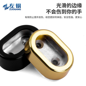 Zuogang Zinc Alloy <b>Clothes</b> Rod Support Wall Mount Wardrobe Hardware Black Silver <b>Gold</b> With Rubber Ring - Product Image 4
