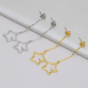 Base para Pendientes de Plata S925 con Forma de Luna y Perla, Accesorios para Joyería DIY, 1386 - Product Image 1