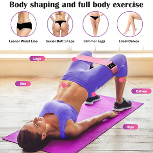 Fasce di resistenza Yoga Set di avviamento per le donne Set di elastici per esercizi di allenamento per le gambe del bottino elastiche <span class=keywords><strong>Pilates</strong></span> flexband - Product Image 5