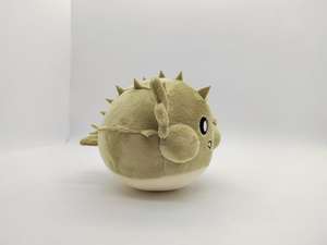 LLavero de pez globo de Río Verde animal terrestre personalizado, juguete de peluche, logotipo bordado con relleno de algodón PP de raqueta para exhibición promocional - Product Image 2