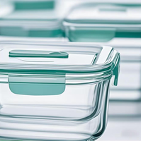 10 paquets de 30 oz en verre borosilicaté hermétique pour la préparation des repas couvercles en bambou sans BPA chauffants écologiques pour le stockage des aliments