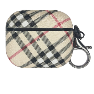 Nouveau étui en <span class=keywords><strong>cuir</strong></span> PU grille design pour <span class=keywords><strong>Airpods</strong></span> 1 <span class=keywords><strong>2</strong></span> 3 <span class=keywords><strong>Pro</strong></span> étui design pour écouteurs - Product Image 1