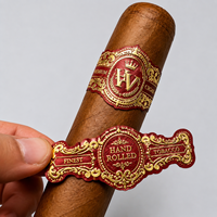 Bandes de cigares personnalisées – Anneaux d'étiquettes de cigares cubains sur mesure, autocollants de tabac haut de gamme faits à la main avec estampage à chaud doré pour cigarettes