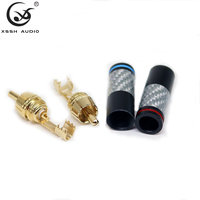 Adaptateur RCA HIFI Lotus YIVO XSSH Audio DIY OEM ODM Connecteur RCA mâle en laiton plaqué or pour câble de signal