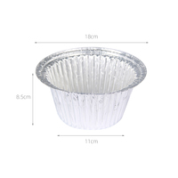 Petit récipient rond en aluminium écologique de qualité alimentaire pour tartes aux œufs, pâtisserie, gâteau