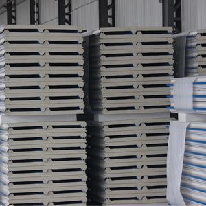 Panneau sandwich préfabriqué pour villa Maison préfabriquée Structure légère en acier Matériau mural Panneau sandwich en polyuréthane - Product Image 2