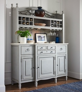 Armoire de rangement en bois massif de style rural américain et français <span class=keywords><strong>gris</strong></span> <span class=keywords><strong>buffet</strong></span> avec huche pour meubles de maison - Product Image 3