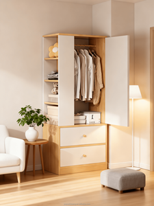 Armario de Madera Independiente, Tablero de Melamina de 15 mm, Panel Trasero de MDF de 3 mm, Tiradores de Madera, 5+ Cajones, Ecológico, <span class=keywords><strong>Ahorra</strong></span> <span class=keywords><strong>Espacio</strong></span> - Product Image 6