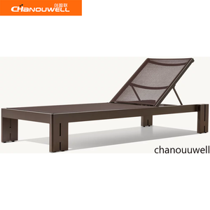 Chaise longue en maille empilable et réglable avec structure en aluminium résistante aux intempéries - Product Image 2