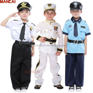 كرنفال ملابس للأطفال ليوم العمل ملابس للأطفال ملابس تخيلي للأطفال صبي طيار شرطة بحرية لعب الأدوار زي للهالوين - Product Image 1