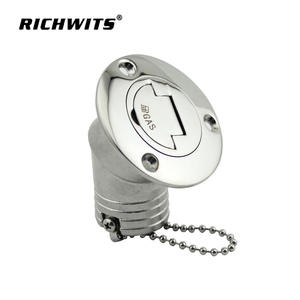 RICHWITS Bouchon de remplissage de carburant articulé en acier inoxydable 316 pour yacht, réservoir d'huile, bouchon de réservoir de carburant et d'eau courbé - Product Image 5
