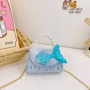 어린이 체인 크로스 백 작은 패션 공주 크로스 바디 백 소녀의 활 미니 백 - Product Image 3