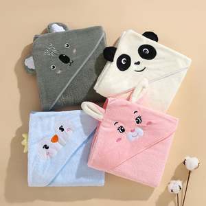 Toalla de Baño con Capucha de Animal de Dibujos Animados para Bebé, Suave, de Secado Rápido, de Microfibra, Manta de Bebé de Felpa de Coral - Product Image 3