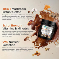 Café instantané aux champignons Reishi et Crinière de lion, HALAL, naturel, 10-en-1, marque distributeur, le plus vendu
