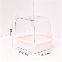 Amorepet - Petite baignoire suspendue en plastique pour oiseaux de compagnie, accessoire pour perroquet, canari, agapornis