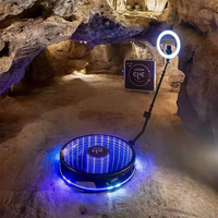 Plateforme de photographie rotative à 360 degrés en métal et verre, modèle Abyss, directement de l'usine