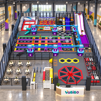 Vabibo Équipement de parc de trampolines intérieur clé en main TP181 avec fosse à mousse pour saut libre, Dodgeball, Basketball, pour enfants, FEC, 100-500 kg, thème personnalisé