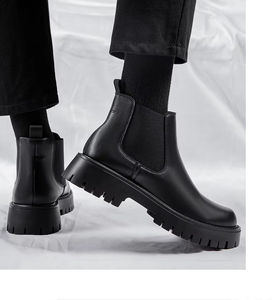 אופנה טרנד לגברים הסיטונאי נוח מגפי chelsees‏ מגפי עור אמיתי - Product Image 5