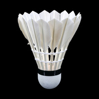 Volants de badminton de haute qualité en plumes de canard naturelles avec base en granulés de liège, pour l'entraînement sportif, haute durabilité, 2 couches