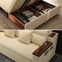 Canapé d'angle convertible en tissu avec rangement, design moderne, idéal pour appartement et salon - Fabrication CY