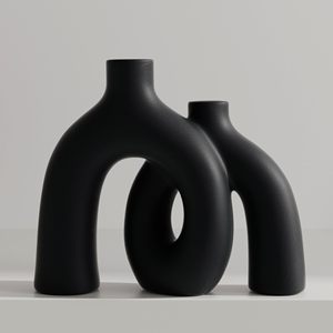 Vase en céramique au design unique pour la décoration de table de jardin moderne <span class=keywords><strong>2023</strong></span>, décoration de mariage, fleurs - Product Image 2