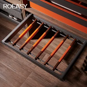 ROEASY Cintres Supports Accessoires de garde-robe Cintre coulissant pour garde-robe Pantalon/Porte-cravate