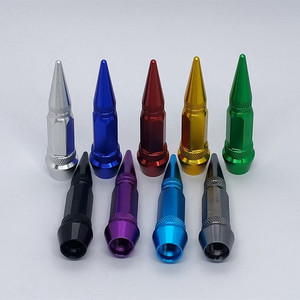 Red Car Tire Caps Tyre <strong>Trim</strong> Pressure Cover Long Spike <strong>Valve</strong> Stem Cap - Product Image 4