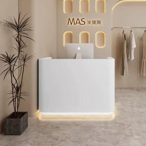 Mostrador de Recepción Moderno para Tienda, Fabricado en Fábrica, con Logotipo Personalizado, Diseño Simple para Barbería y Salón de Belleza - Product Image 2