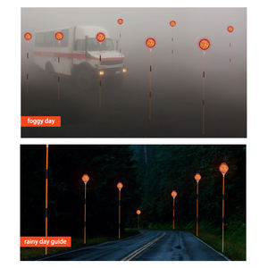 Двусторонние светоотражающие столбики из стекловолокна для разметки дорог, высота 122 см - Product Image 4