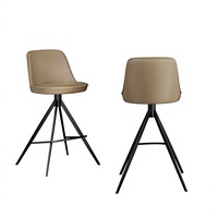 Tabouret de bar moderne et simple en bambou, chaise haute de comptoir, style européen de luxe léger, dossier pivotant HD-7222D